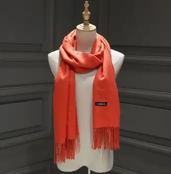 2017 luksus mærke tørklæde kvinder er Cashmere Tørklæde dobbelt side/color mode lady tørklæder tyk kvast pashmina sjaler bandana