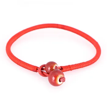 2017 Mode Red String Armbånd, Håndlavet Keramik Tilbehør Honning Elsker kvinder gave Oprindelige Design For Heldig Smykker pige
