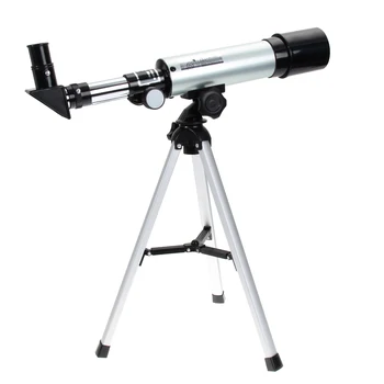 2017 Monokulare Håndgreb Sølv 360/50mm Brydningsindeks Udendørs Monokulare Astronomisk Teleskop med en Bærbar Stativ Spotting Scope