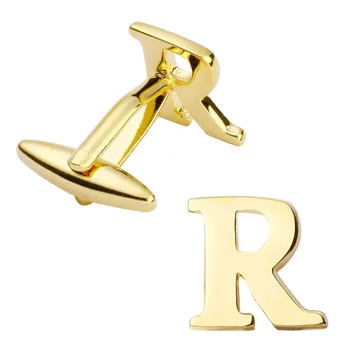 2017 mænds smykker mode den franske skjorte ærme manchet gyldne bogstaver R manchetknapper 5 på pakning/engros-gratis fragt