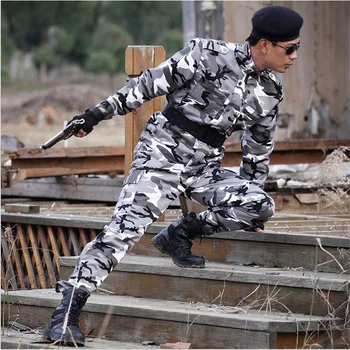 2017 Mænds Tøj Hær Mænd Taktisk Militær Camouflage Uniform Hær Bekæmpe Passer Camouflage Jakke + Bukser 4xl Gratis Fragt