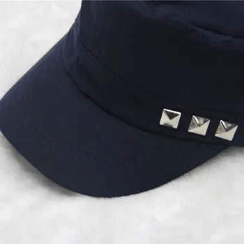 2017 ny 1PC Classic Kvinder Mænd Snapback Nitter Caps Vintage Army Hat Cadet Militær Patrulje Cap Justerbar Gorras Baseball Unisex