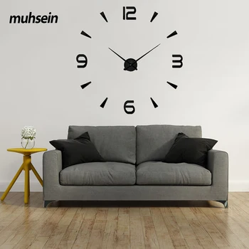 2017 Ny 3D-Wall Clock digital wall clock Mode Stue Ure Store vægur DIY Dekoration saat Akryl