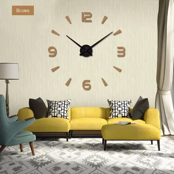 2017 Ny 3D-Wall Clock digital wall clock Mode Stue Ure Store vægur DIY Dekoration saat Akryl