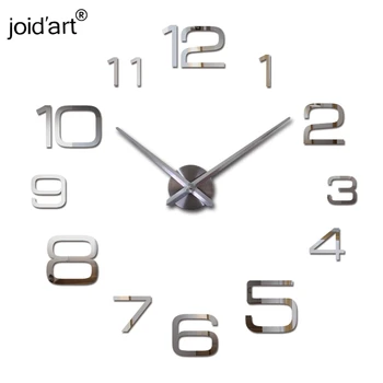2017 ny akryl væg ur quartz ur stue moderne 3d-spejl klistermærker reloj forhold horloge store dekorative ure