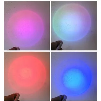 2017 Ny Colorshine farveskift RGB LED Lommelygte 3W Aluminium Legering RGB Edison LED Flerfarvet LED Regnbue af 10 Farve Fakkel