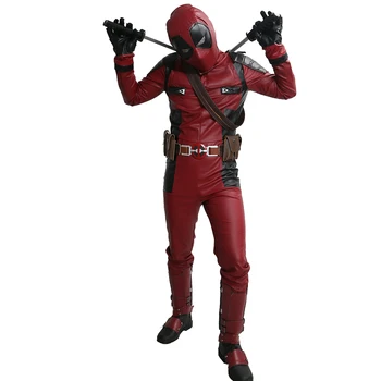 2017 Ny Deadpool kostumefilm Cosplay Tøj Til Voksen, Halloween Kostume med Rekvisitter