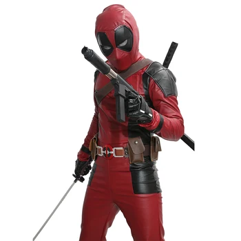 2017 Ny Deadpool kostumefilm Cosplay Tøj Til Voksen, Halloween Kostume med Rekvisitter