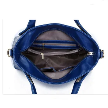 2017 Ny Luksus Kvinder Taske 4 Stykker Sæt Bære taske Mode håndtaske Skulder Messenger taske PU Læder Composite Taske Kvinder