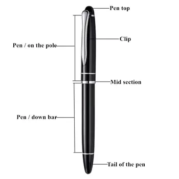 2017 ny pen kontor metal papirvarer gel pen skoleartikler sort pen business gaver signatur pen