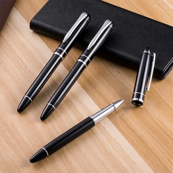 2017 ny pen kontor metal papirvarer gel pen skoleartikler sort pen business gaver signatur pen