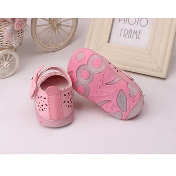 2017 Ny Sandalias Para Ninas Led Lys Barn Pige Sandaler Mode Chaussure Enfant Fille Baby sko Blomster baby pige sandaler