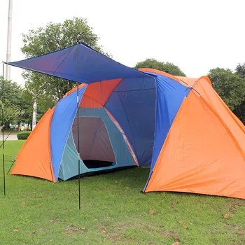 2017 Ny stil, høj kvalitet og stor turist telt dobbelt lag to soveværelse camp 4 personer store familie camping telt vandtætte telte