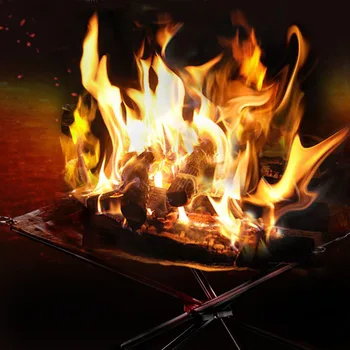 2017 ny udendørs komfur brændende ild, lav vægt 960g bærbare folde brændeovn udendørs varme ovn i rustfrit stål
