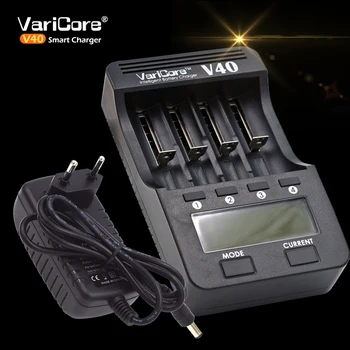 2017 Ny VariCore V40 LCD Batteri Oplader 3,7 V 18650 26650 18500 16340 14500 18350 lithium batteri 1,2 V AA / AAA NiMH batterier