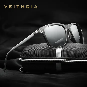 2017 Ny VEITHDIA Polariseret Brand Designer Solbriller Mænd Kvinder Vintage solbriller Briller gafas oculos de sol masculino 6108