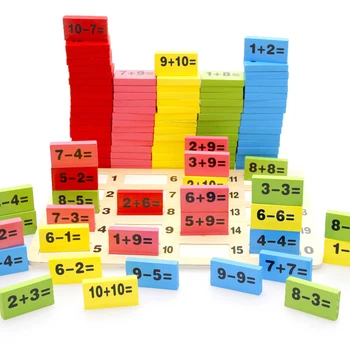2017 Nyankomne Matematik Legetøj 110 Stk Matematik Domino Blok Toy Børn Pædagogiske Matematik Læring Kognitiv Udvikling Match