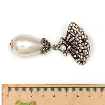2017 Nye Ankomst Sweety Vintage Statement Smykker simuleret-pearl Krystal Stud øreringe i Høj Kvalitet til kvinder Gratis Fragt