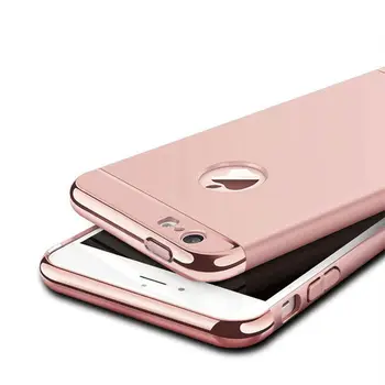 2017 Nye Luksus For iphone 5s tilfælde Galvanisering 3-i-1 Beskyttelse Bag Cover Cases Til iPhone 5 at SE Coque Med LOGO Vindue
