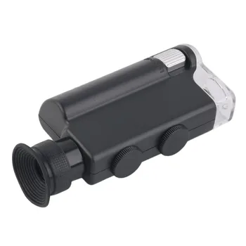 2017 NYE Mini-bærbare Mikroskop Lomme 200X~240X Håndholdte LED Lup Lampe Lys Zoom-Forstørrelse lup Lomme Linse