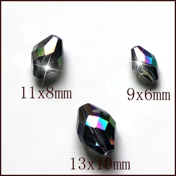 2017 nye mode malakit grøn belægning Oval krystal perler DIY Smykker 9x6/11x8/13x10mm