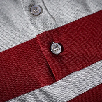 2017 Nye Mænd Polo-Shirt i Klassisk Stribet Casual Herre Polo Shirt mærker Korte Ærmer Åndbar Bomuld Mode Camisa Mænd Polos