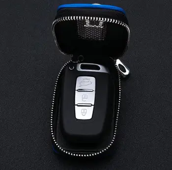 2017 Nye Ovenlys design Bil nøglering Nøgle tegnebog Blå vigtig sag For Bentley, Ferrari, Maserati, Lamborghini Tesla Key Luksus Gave