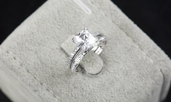 2017 Nye Rainbow Juvel ægte 925 sterling sølv ring engagement smykker fasion AAAAA 2Ct zircon brude ringe til kvinder