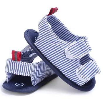2017 Nyfødte Drenge Piger Kids sandaler Stribet Krybbe Bløde Såler Spædbarn Komfortable Toddler Sko Hot Udendørs Sommer-Baby-sandaler