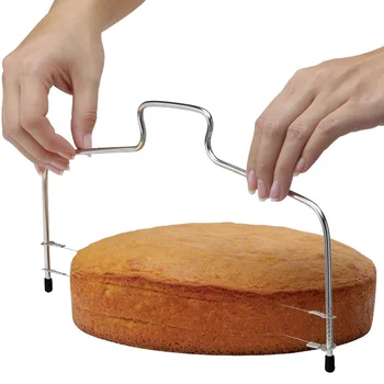 2017 Rustfrit Stål Cake Cutter Brød Slicer Kage Stratificere Værktøjer Niveau Leveler Skiver Kage Kniv Bagning Tilbehør Værktøj
