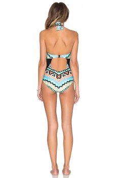 2017 Sommer styles polstret halterneck print push up sexet bikini sæt kvinder badetøj konjunktion beach bikini badedragt badedragt