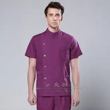 2017 Sommeren kvinder hospital medical krat tøj sæt moderigtigt design slim fit dental scrubs skønhedssalon mænd sygeplejerske uniform
