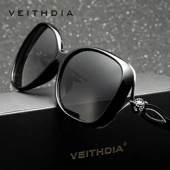 2017 VEITHDIA Retro TR90 Sol briller Polariseret Luksus Damer Brand Designer Solbriller Kvinder Brillerne, oculos de sol feminino 7022