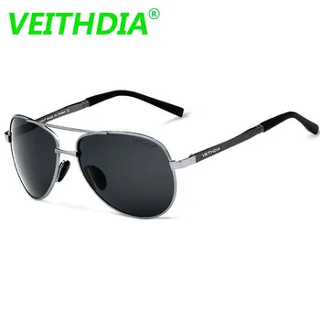 2017 VEITHDIA UV400 Pilot Yurt Sol Briller Mænd Polariserede Solbriller Mærke Logo Design Kørsel Briller, Beskyttelsesbriller Oculos de sol, 1306
