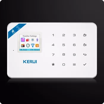 2017Kerui W18 Trådløst GSM IOS/Android APP Control LCD-GSM SMS tyverialarm System For Sikkerhed i Hjemmet