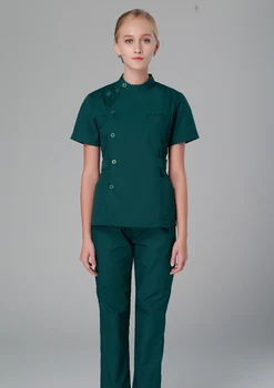 2018 Billige Sommeren kvinder hospital medical krat tøj salg, design slim fit dental scrubs skønhedssalon sygeplejerske uniform spa