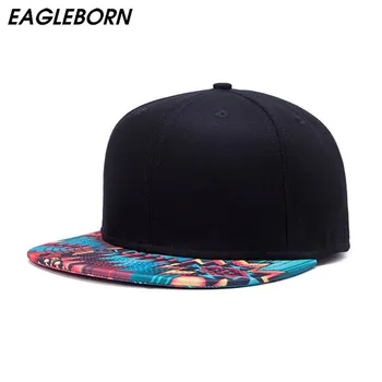 2018 [EB] Høj kvalitet, sort bomuld snapback 3D himmel print hip hop cap fladskærms bill baseball cap til mænd og kvinder czapka z daszkiem