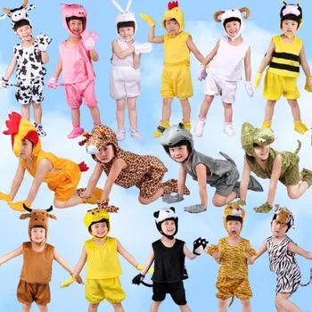2018 Flere Dyr Kostume Børn, Dreng, Pige Sommer Kort Cosplay Kostumer Til Karneval, Halloween Party Dress Forsyninger