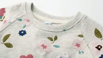 2018 foråret børnetøj kausale blomster langærmet tynd bomuld baby piger trøjer t-shirts til børn piger tshirt toppe
