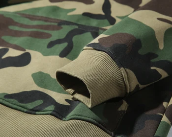 2018 Foråret Mænd Bomuld Camouflage Trykt Hættetrøjer Mandlige Overdimensionerede Casual Hip Pop Stil Hætteklædte Sweatshirts High Street Toppe