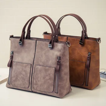 2018 foråret og sommeren kvinders håndtaske vintage kvinders taske håndtaske messenger taske casual mode patchwork stor pose A66