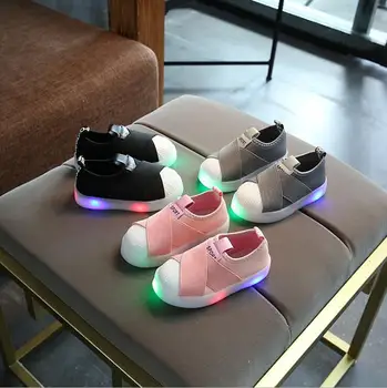 2018 Glødende sko Børn LED Sneakers Åndbar Børn, Sports-Sko Til Baby Piger Drenge Lysende Sko med Lys Størrelsen 21-30