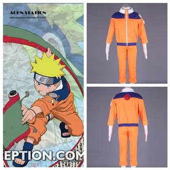 2018 Gratis Fragt Voksen Barn Anime Cosplay Kostume Hot Anime Naruto Cosplay Costume Naruto Uzumaki Cosplay Til Halloween