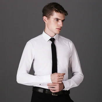 2018 Helt Nye Mænd Shirt Mandlige Dress Shirts til Mænd Mode Afslappet langærmet Business Formel Skjorte camisa sociale masculina