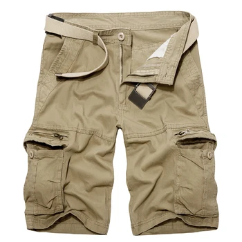 2018 Herre Militære Cargo Shorts om Sommeren army grøn Bomuld Shorts mænd Løs Multi-Lomme Shorts til Mænd Afslappet Bermuda Bukser 40