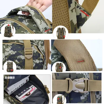 2018 hot nye mandlige militær rygsække pose af høj kvalitet vandtæt 50 L rygsæk multi-funktion super stor kapacitet rejsetasker