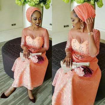 2018 Hot salg nigerianske afrikanske lace fabrics fransk lace satin gold line brude blonde stof til bryllup part kjole 5yds C8415