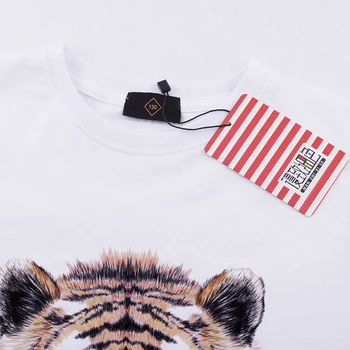 2018 Kids Tøj Børn T-shirt Tiger 3D-Print Bomuld O-Hals Fuld langærmet Drenge T-Shirts Baby Piger Toppe Barn Shirt