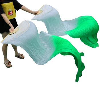 2018 kvindelige høj kvalitet Kinesisk silke slør dance fans Par mavedans fans billige hot salg 180*90 cm håndlavet dans rekvisitter
