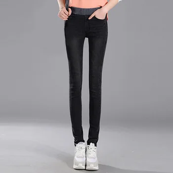2018 Kvinder Jeans Blyant Bukser Med Høj Talje Elasticitet Skinny Jeans Kvinde Boyfriend Jeans For Kvinder Bukser Femme Slim Denim Bukser